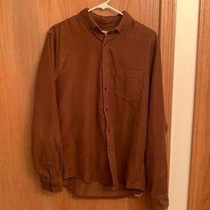 Express soft wash corduroy button up shirt